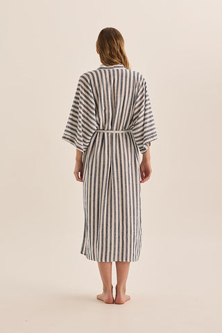 Sunny Stripe Linen Robe