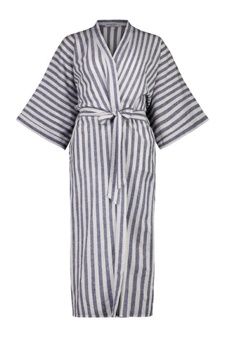 Sunny Stripe Linen Robe