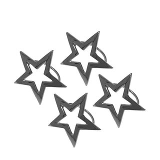 Star Napkin Ring 4pk Silver