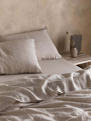 Mondo Oatmeal Organic French Linen Duvet Cover Set